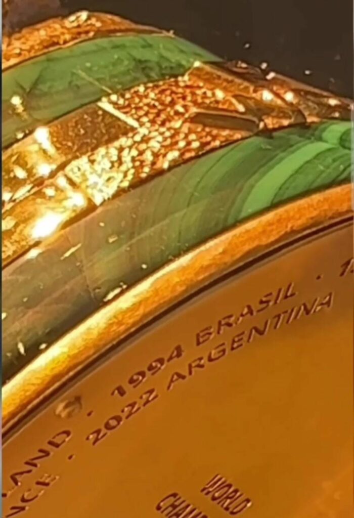 Así se ve la Copa del Mundo con el nombre de Argentina grabado